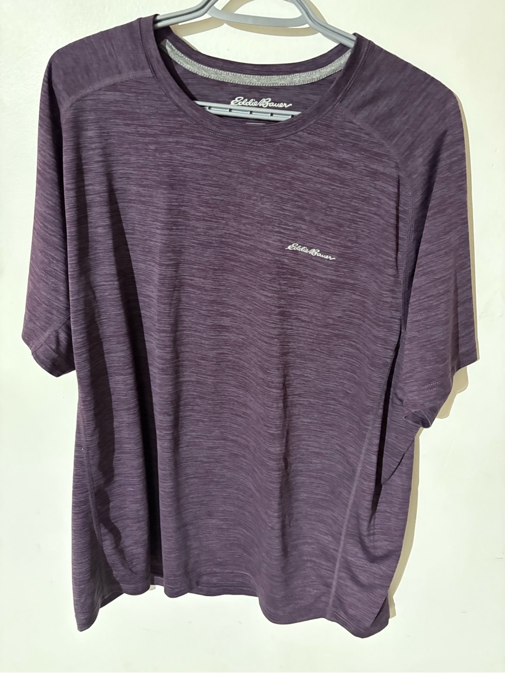 Eddie Bauer Heathered Plum Short-Sleeve Performance Tee
